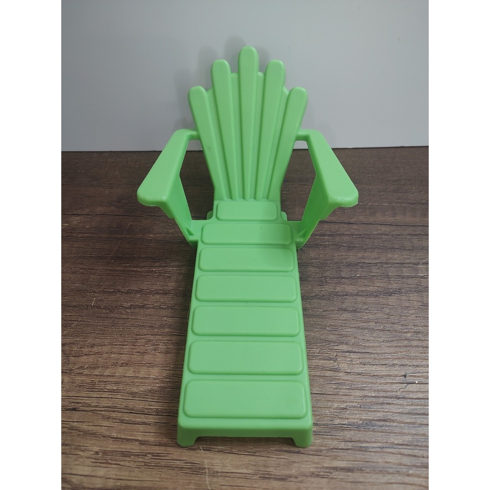 Fashion Doll Adirondack Lawn Furniture Lounger Dollhouse Furniture Green A11
